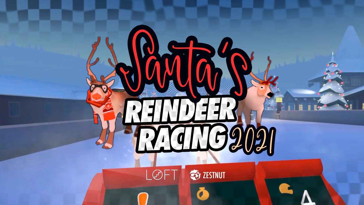 Oculus Quest 游戏《2021 年圣诞老人驯鹿赛》Santa's Reindeer Racing 2021