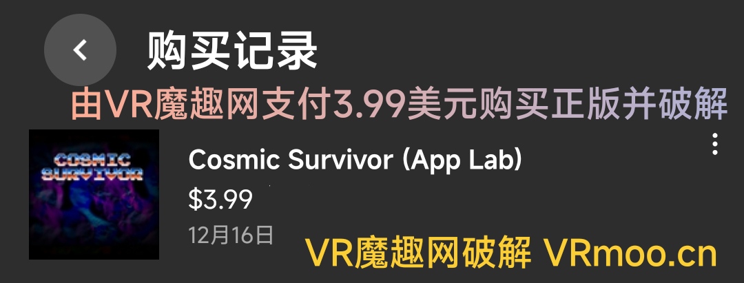 Oculus Quest 游戏《宇宙幸存者》Cosmic Survivor default-img.jpg