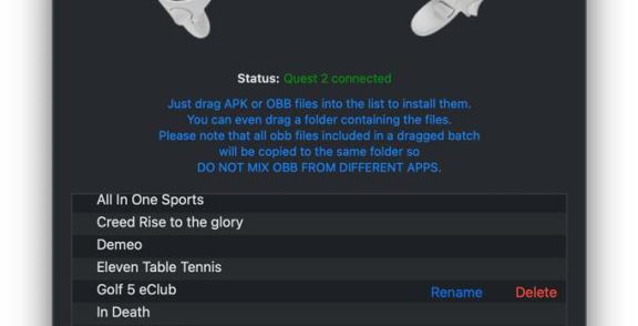 (Macbook) 苹果电脑如何安装Quest 一体机破解游戏工具